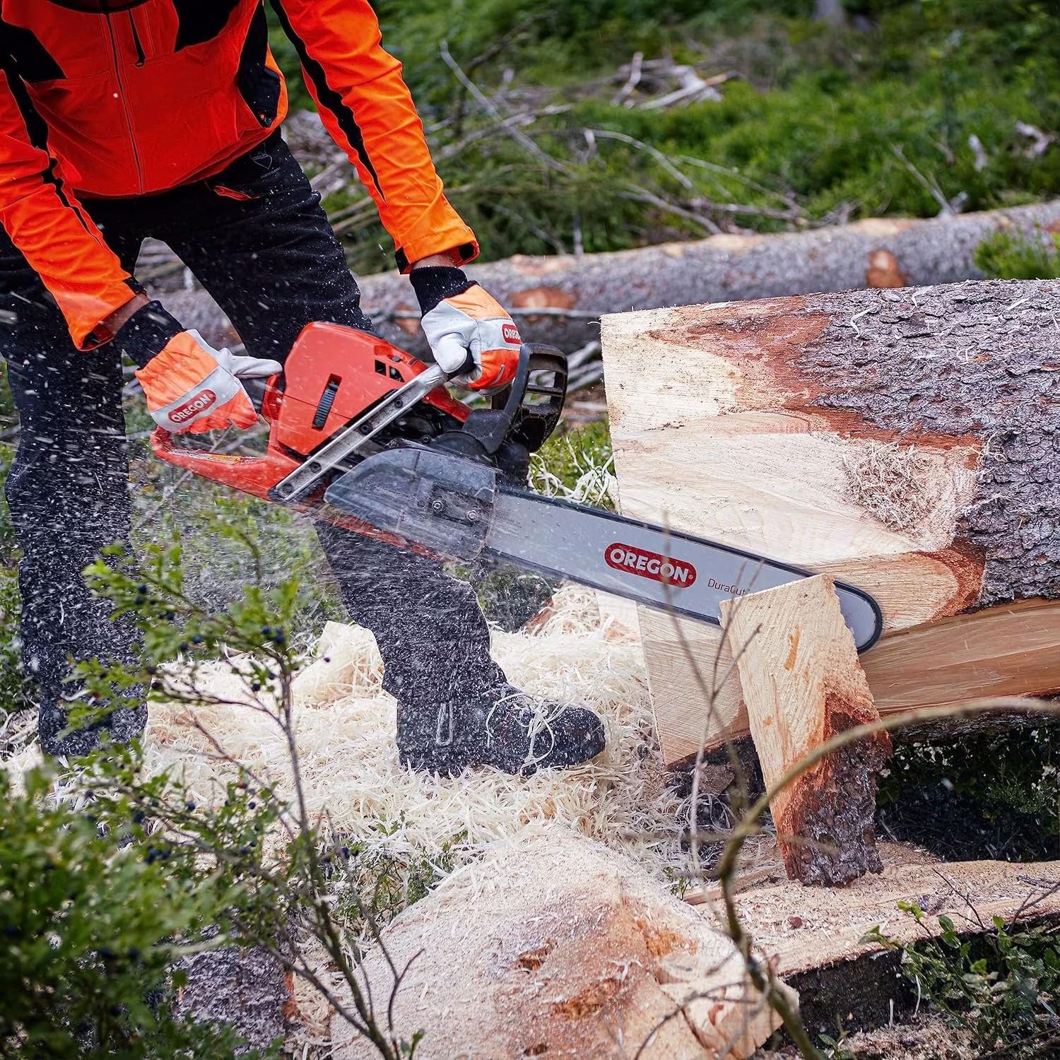 Oregon 3-Pack 3/8" LP Pitch, .050" (1.3 mm) Gauge, Chainsaw Chain for 18" (45cm) Bar, 62 Drive Links – Semi-Chisel Replacement Saw Chain, Fits Husqvarna, Craftsman, Makita, Echo, Poulan and More - Image 5