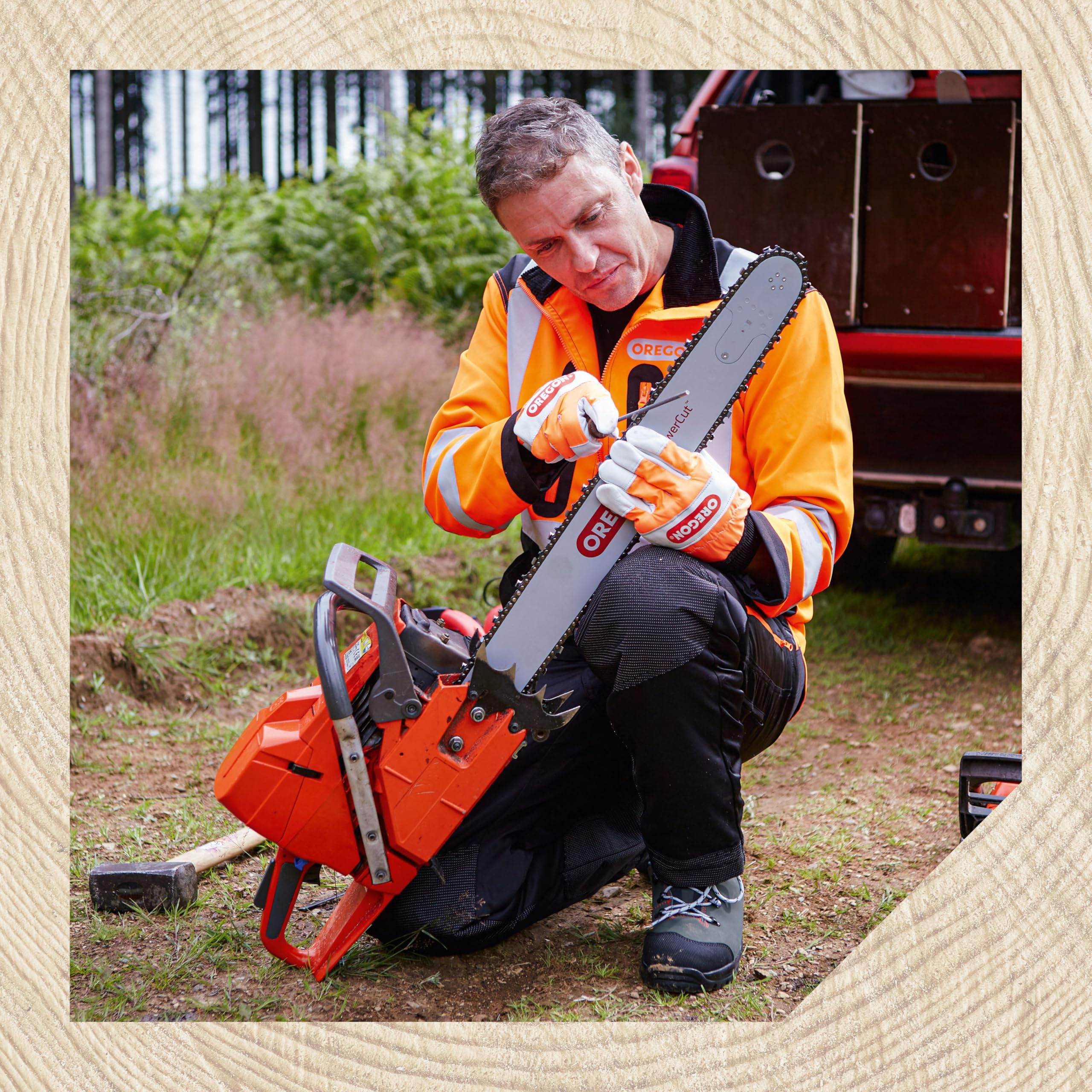 Oregon 5/32" (4.0 mm) Professional Chainsaw Chain Sharpening Round Files to Sharpen 1/4", 3/8" Low Profile Saw Chains, 12 Pack (70504) - Image 7