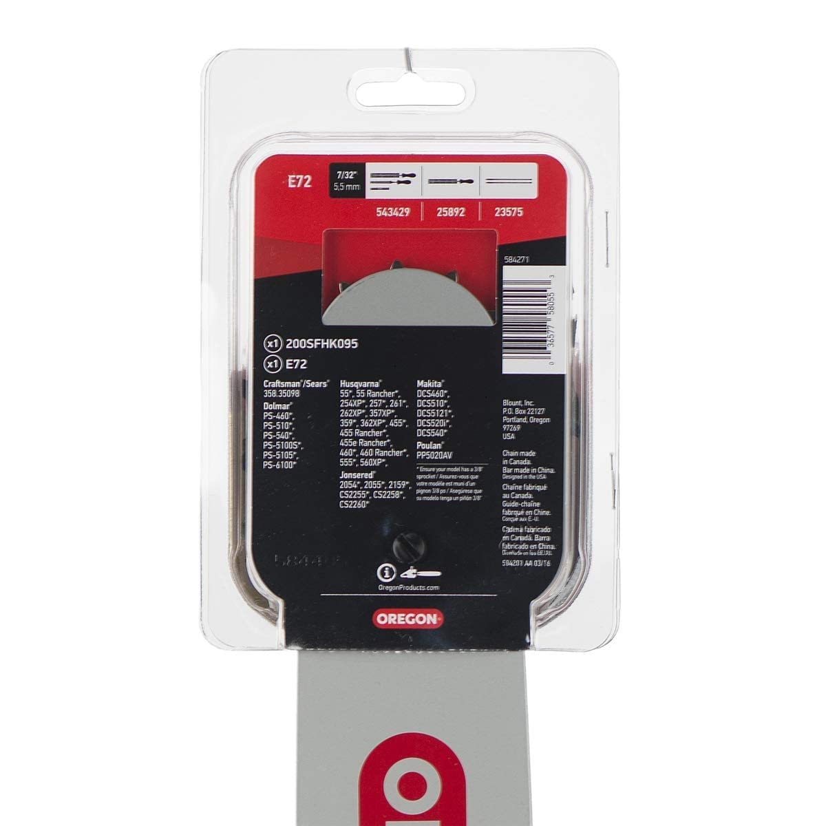 Oregon 584271 Chainsaw Guide Bar & Chain Combo, PowerCut Replacement Bar Length 20" (50cm) with Chain Set, 3/8" Pitch, 0.050" Gauge, 72 Drive Links - Image 9