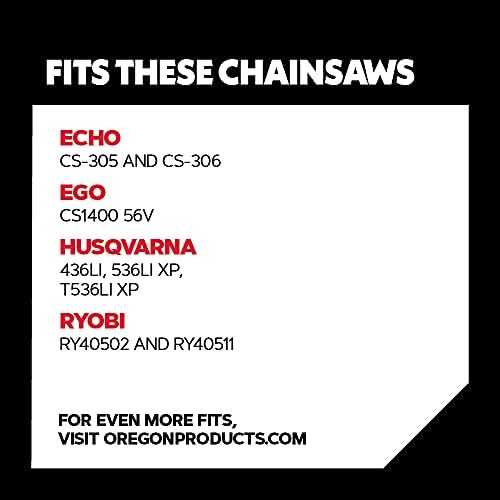 Oregon Chainsaw Chain 3/8" LP Pitch, .043" (1.1 mm) Gauge for 14 Inch Bar, 52 Drive Links – Low-kickback Replacement Saw Chain, Fits Husqvarna, Echo, Ryobi and more - Image 3