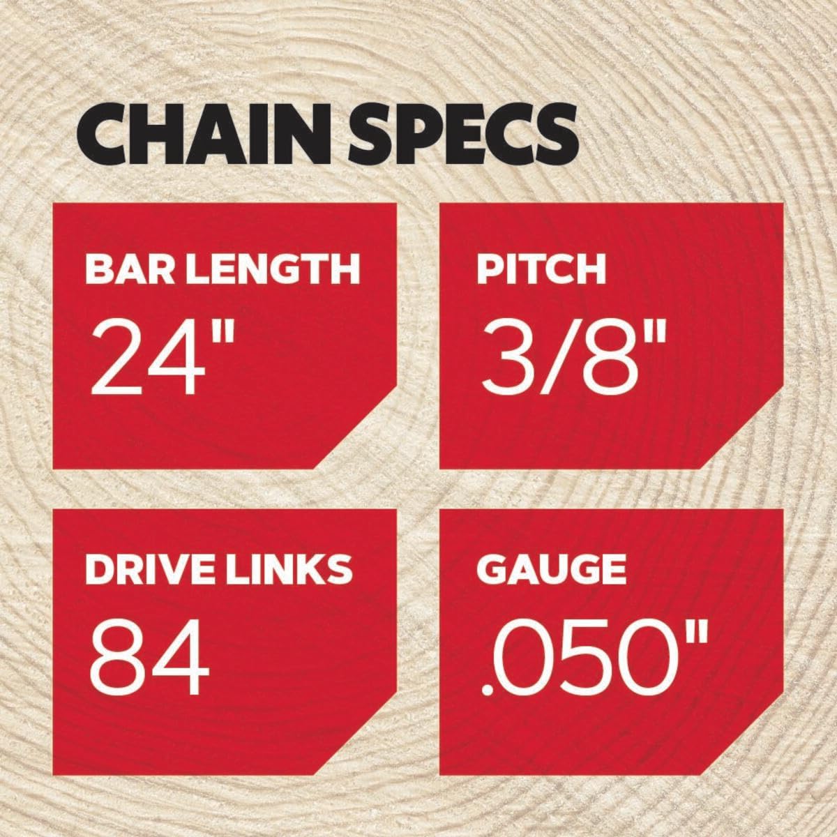 Oregon E84 Full Chisel Professional Chainsaw Chain for 24" Bar, 84 Drive Links, .050" Gauge, 3/8" Pitch, 72EXL, Fits Husqvarna, Stihl - Image 3
