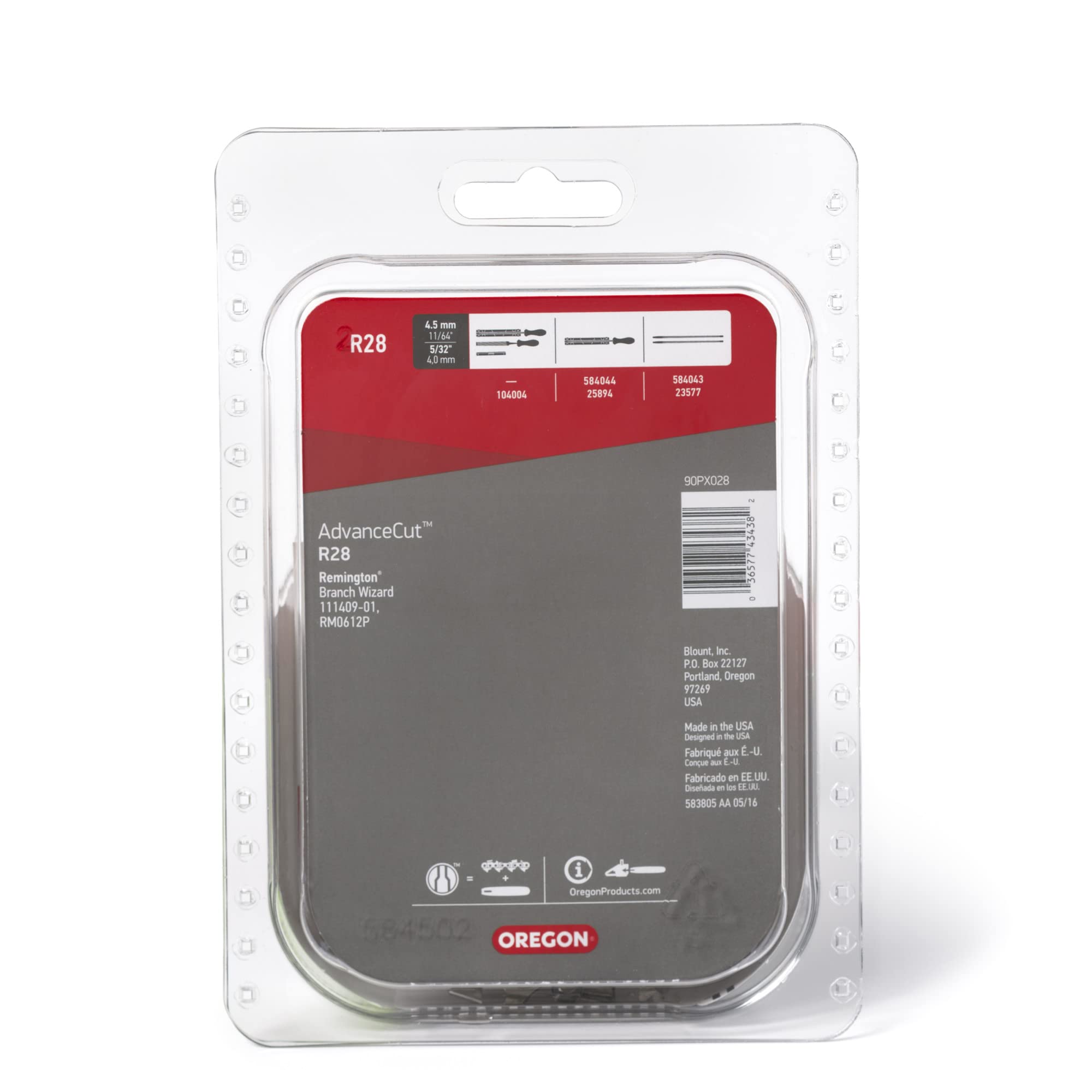 Oregon R28 AdvanceCut Replacement Chain for 6" Pole Saws & Chainsaws, 28 Drive Links, Pitch: 3/8" Low Profile, .043" Gauge - Image 4