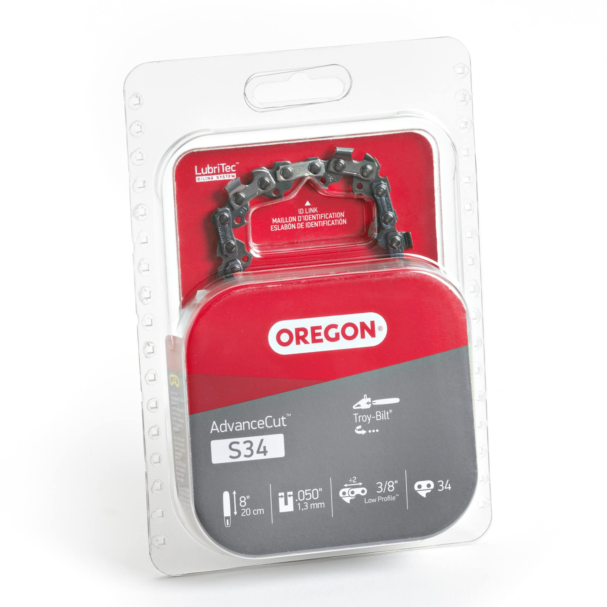 Oregon S34 AdvanceCut 8-Inch Replacement Polesaw Chain, 8" Guide Bar, 34 Drive Links, Pitch: 3/8" Low Vibration, .050" Gauge, Fits Troy-Bilt Pole Saw - Image 3