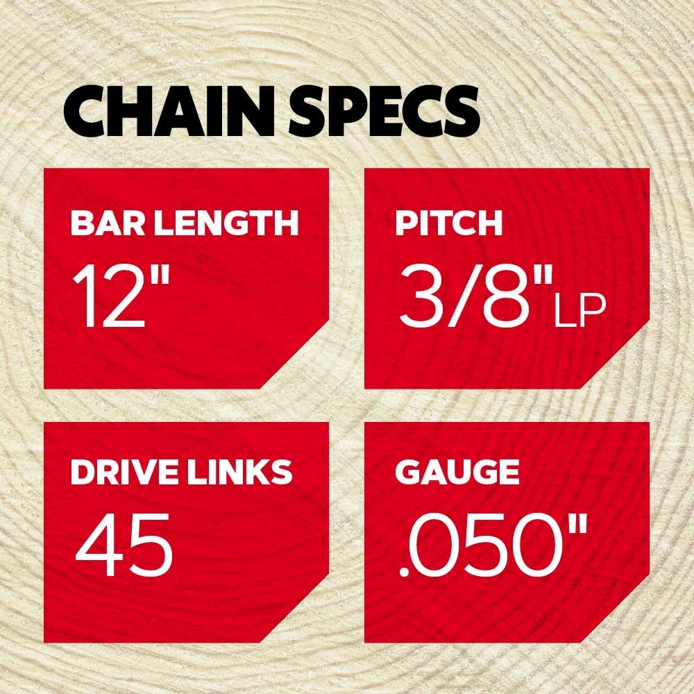 Oregon S45 AdvanceCut Replacement Chainsaw Chain for 12-Inch Guide Bar, 45 Drive Links, Pitch: 3/8" Low Profile, .050" Gauge - Image 7