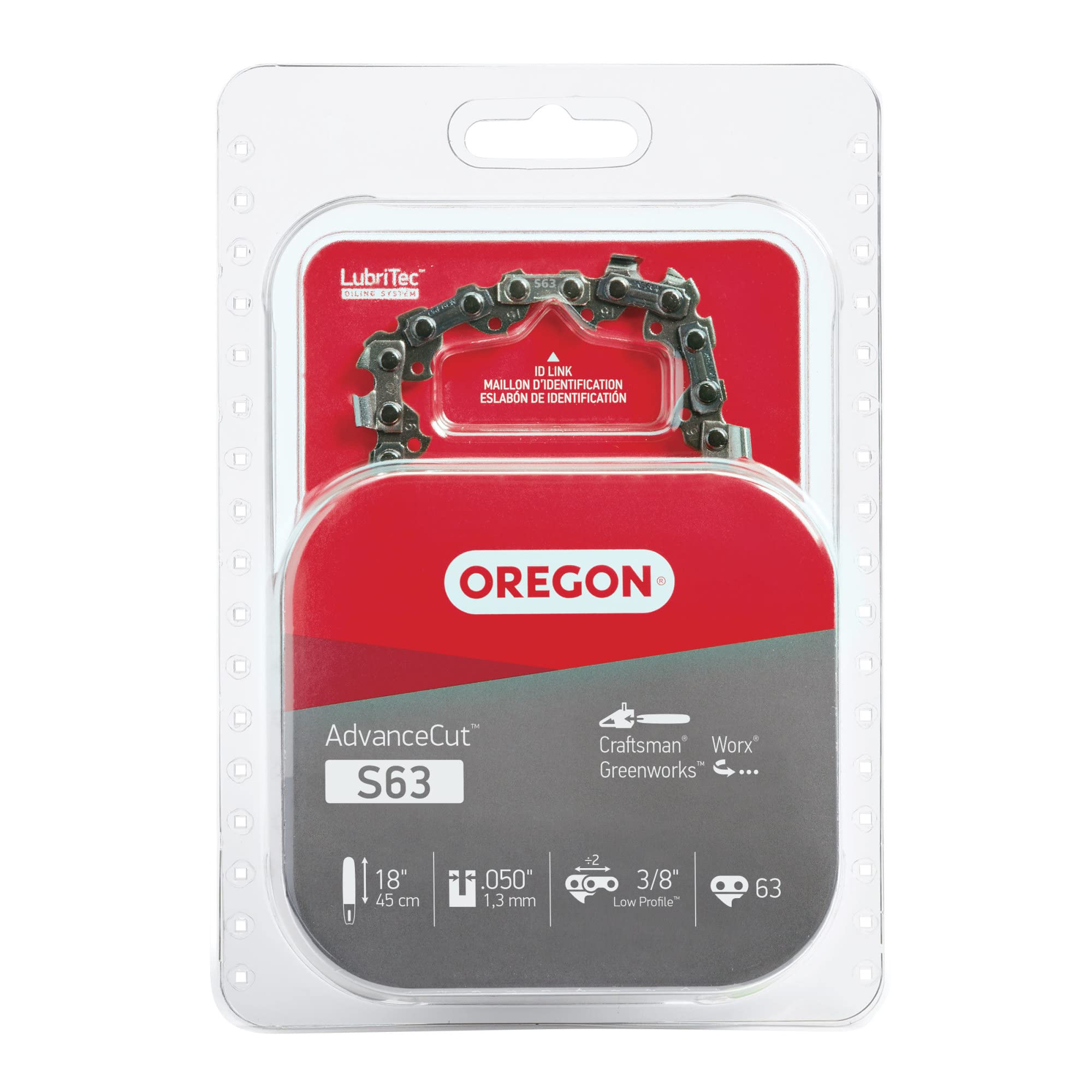 Oregon S63 AdvanceCut Replacement Chainsaw Chain for 18-Inch Guide Bar, 63 Drive Links, Pitch: 3/8" Low Profile, .050" Gauge, Low Vibration - Image 5