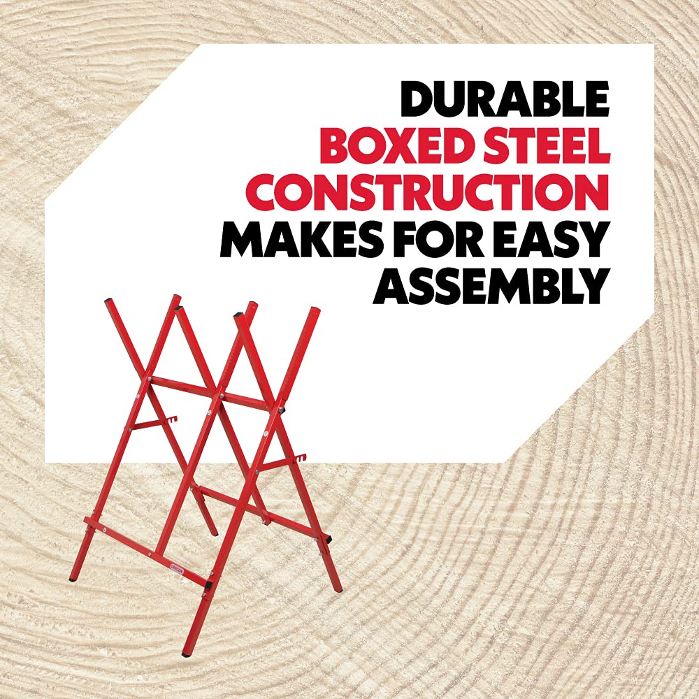 Oregon Steel Log Saw Horse, Foldable & Adjustable Sawbuck, 10 Inch Log Capacity, Folding Wood Cutting Stand, for Logging, Splitting & Firewood (584145) - Image 6